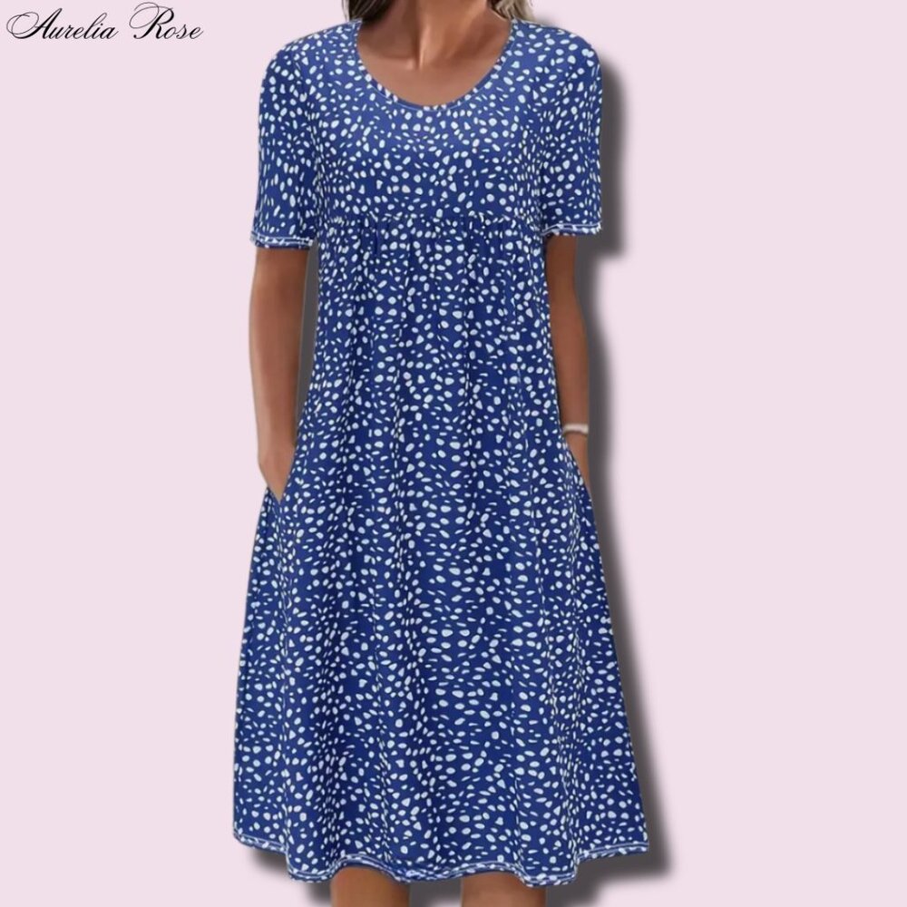🌸 Boho Floral Print Dual Pockets Dress